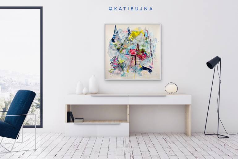 Original Abstract Expressionism Abstract Painting by Kati Bujna