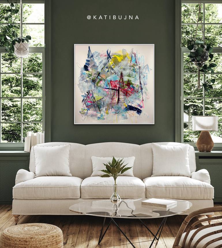 Original Abstract Expressionism Abstract Painting by Kati Bujna