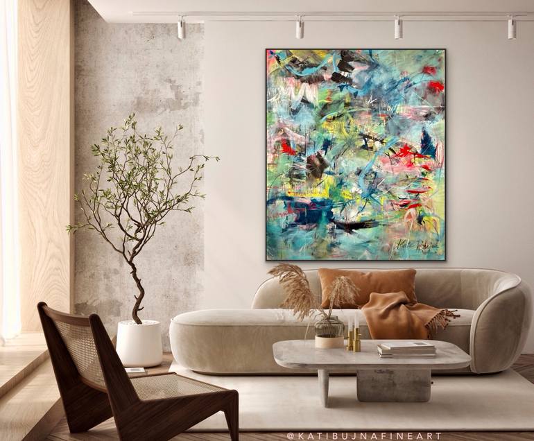 Original Abstract Expressionism Abstract Painting by Kati Bujna