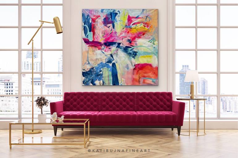 Original Abstract Expressionism Abstract Painting by Kati Bujna