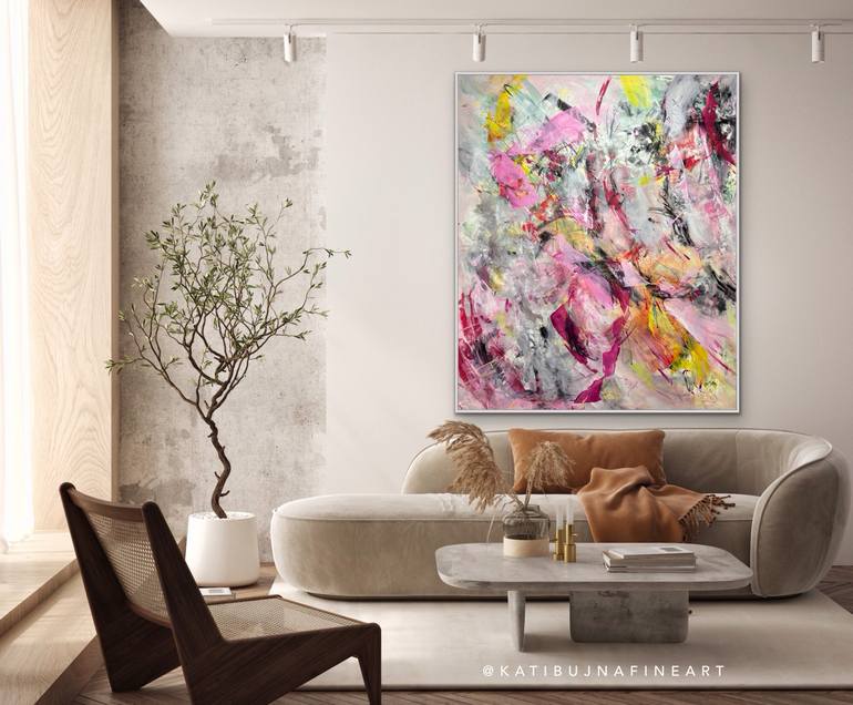 Original Abstract Expressionism Abstract Painting by Kati Bujna