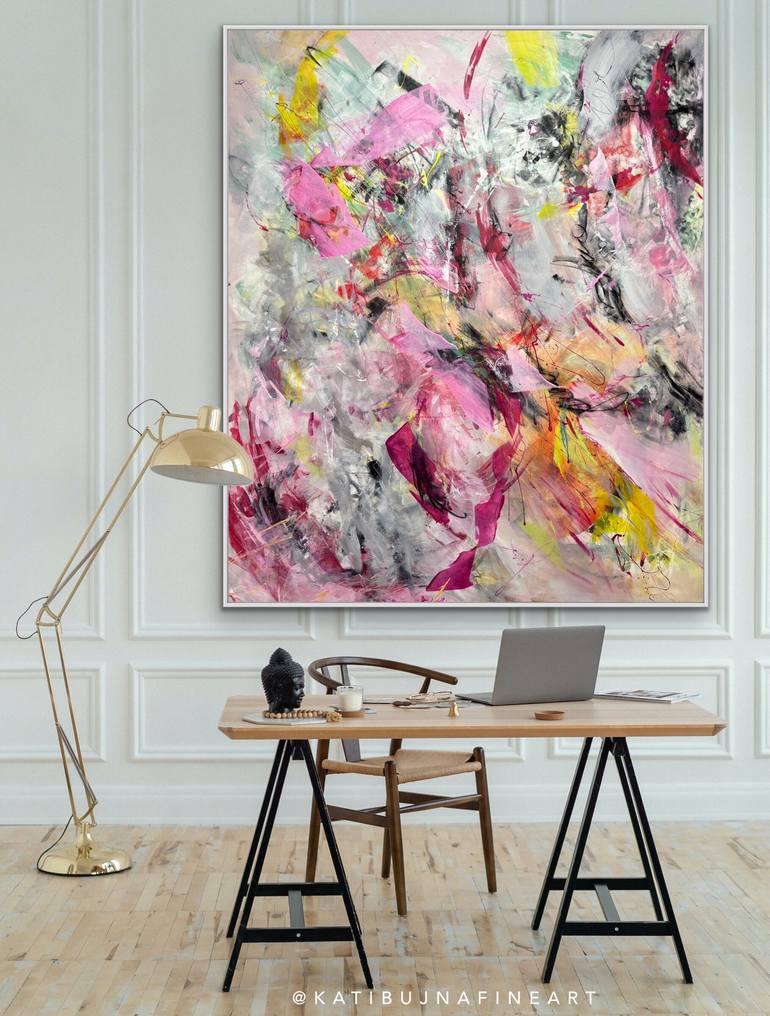 Original Abstract Expressionism Abstract Painting by Kati Bujna