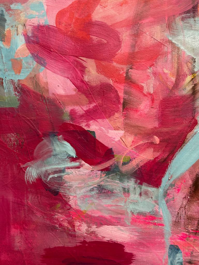 Original Abstract Floral Painting by Kati Bujna