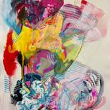 Sunlit Florals in Blue Water, 1 by Kati Bujna