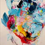 Sunlit Florals in Blue Water, 2 by Kati Bujna