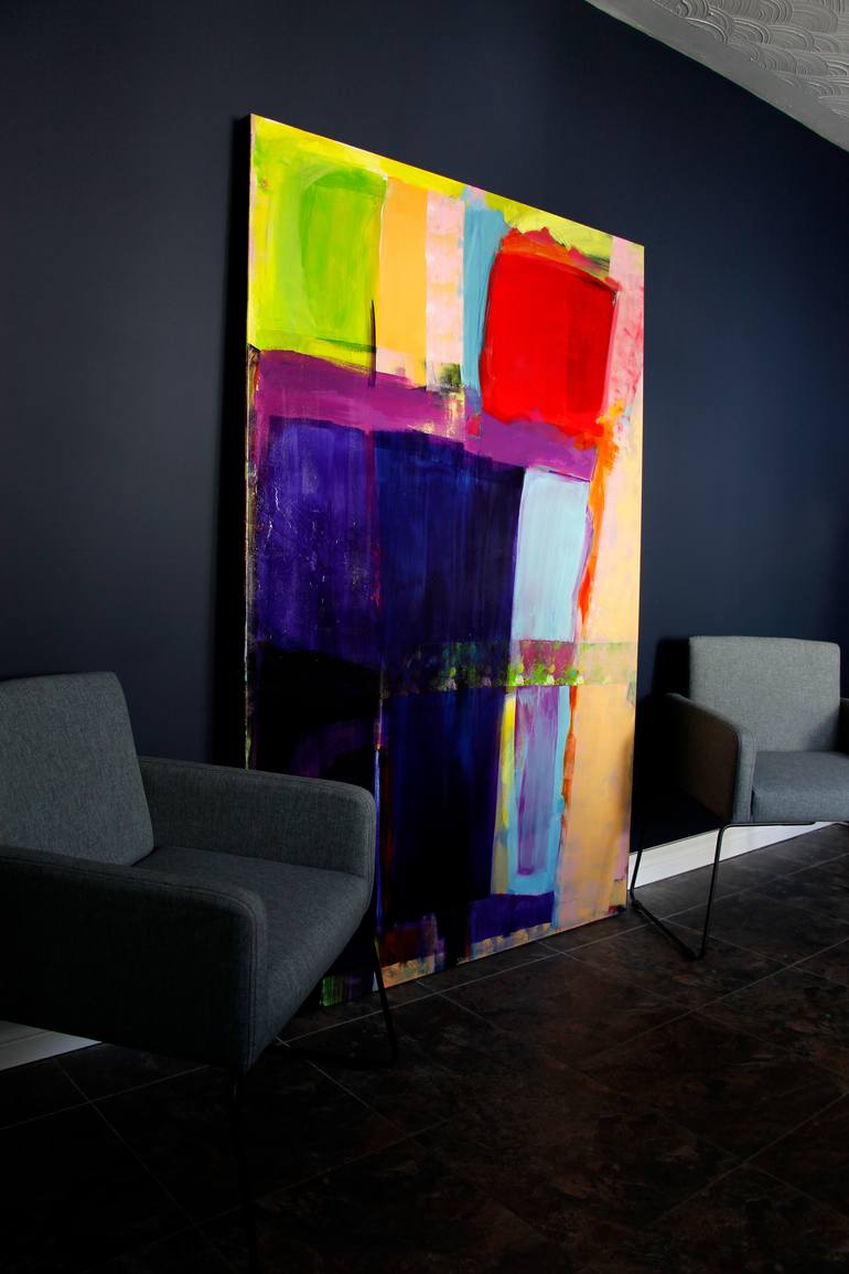 Original Abstract Expressionism Abstract Painting by Kati Bujna