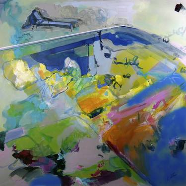 Original Abstract Expressionism Water Paintings by Kati Bujna