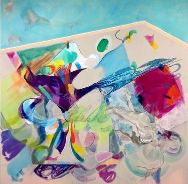 Original Abstract Expressionism Water Paintings by Kati Bujna