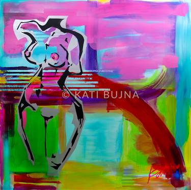 Original Abstract Expressionism Nude Paintings by Kati Bujna