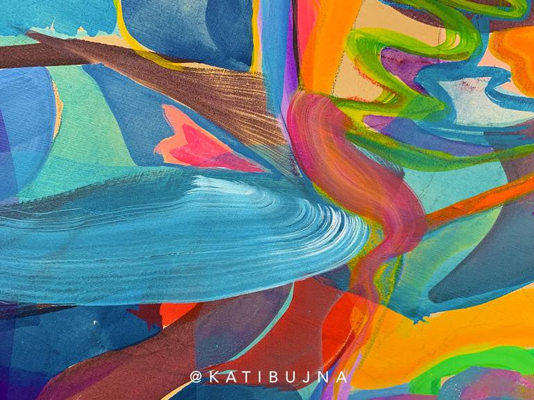 Original Abstract Expressionism Water Painting by Kati Bujna