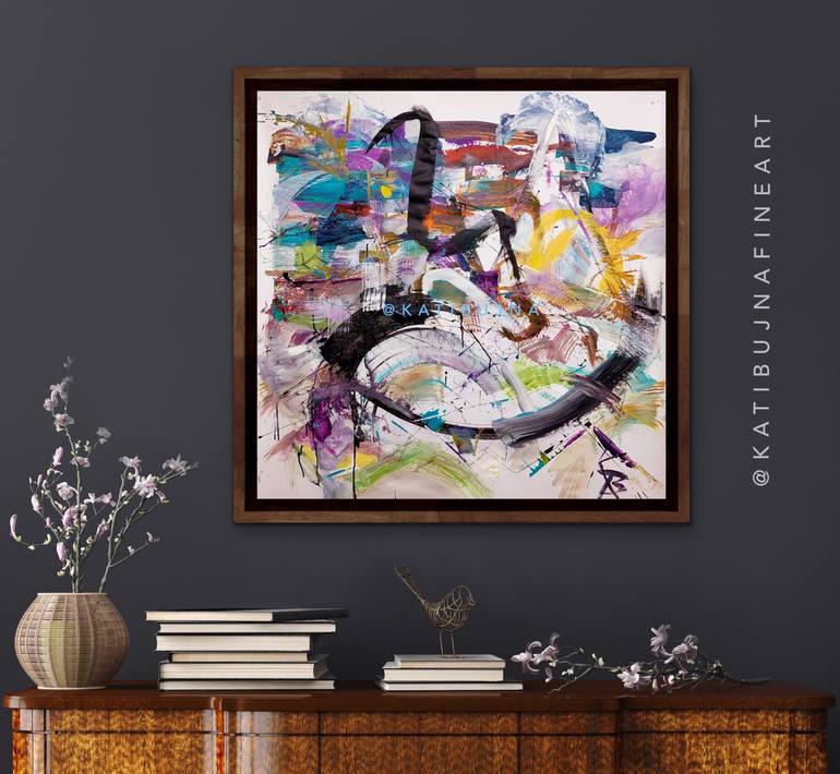 Original Abstract Expressionism Abstract Painting by Kati Bujna