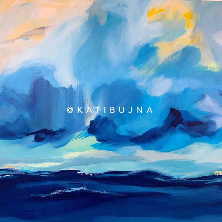 Original Abstract Landscape Painting by Kati Bujna