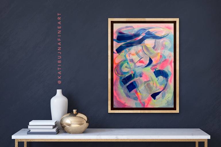 Original Abstract Water Painting by Kati Bujna