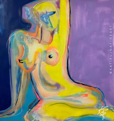 Original Abstract Expressionism Nude Paintings by Kati Bujna