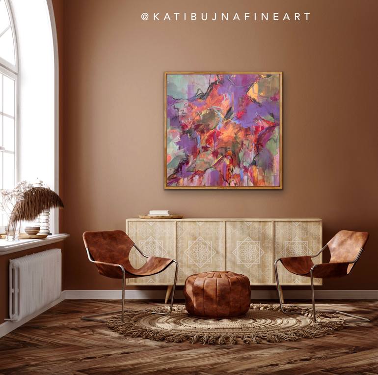 Original Abstract Expressionism Abstract Painting by Kati Bujna