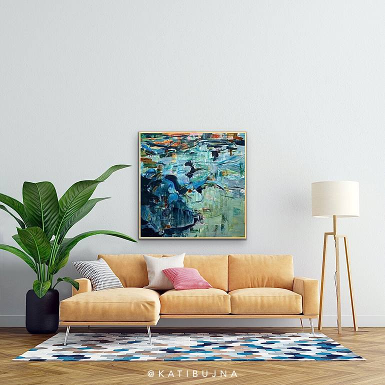 Original Abstract Water Painting by Kati Bujna