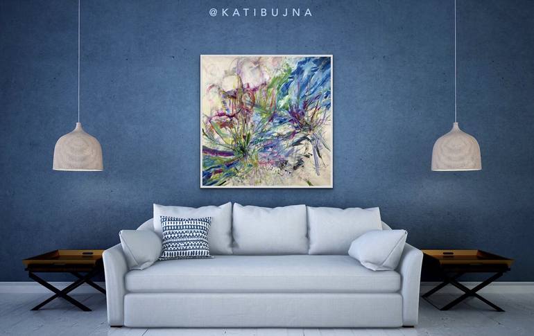 Original Abstract Expressionism Abstract Painting by Kati Bujna