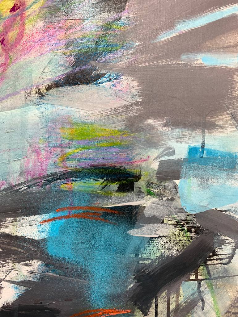 Original Abstract Expressionism Abstract Painting by Kati Bujna