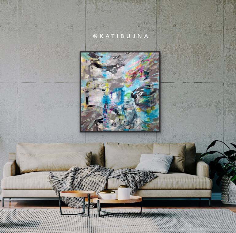 Original Abstract Expressionism Abstract Painting by Kati Bujna