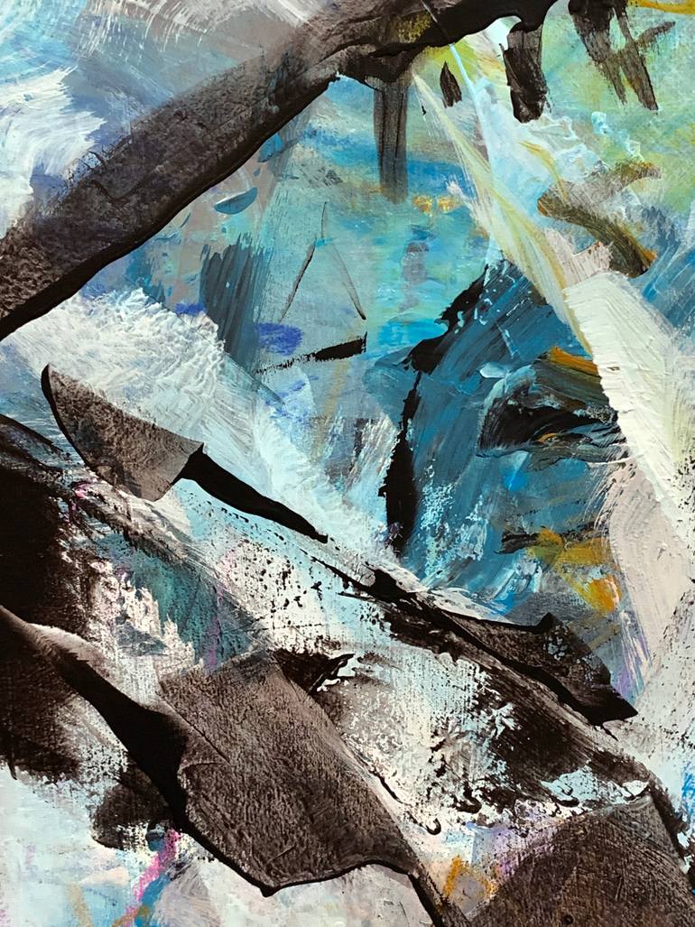 Original Abstract Water Painting by Kati Bujna
