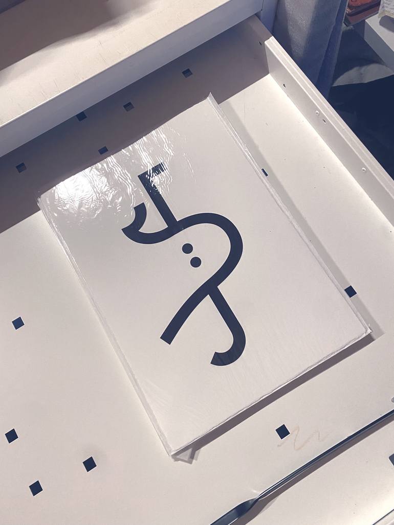 Original Abstract Typography Printmaking by Ben Sheppee