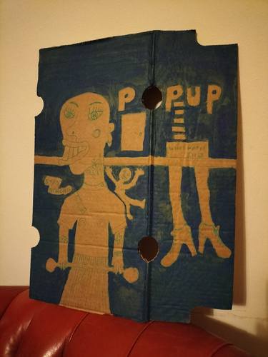 What Katie did - hand painted cardboard art about A3 sized 1/1 thumb