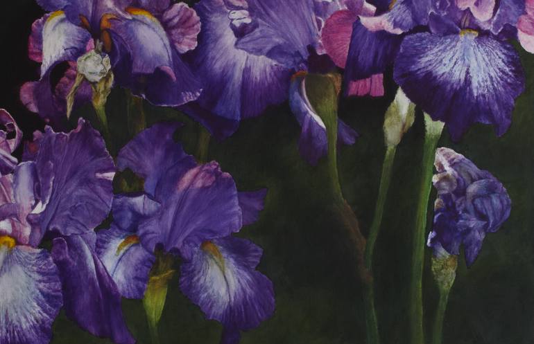 Original Classicism Floral Painting by Bert Van Zelm