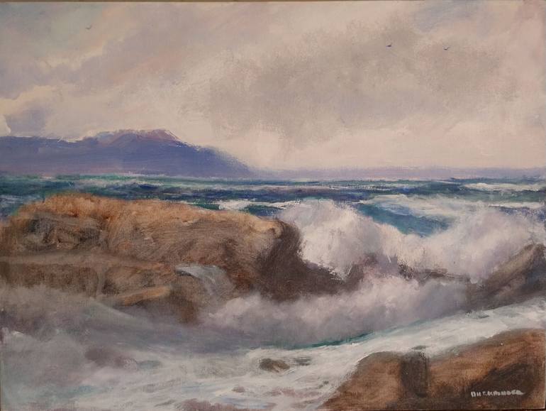 Original Contemporary Seascape Painting by David Buckbinder