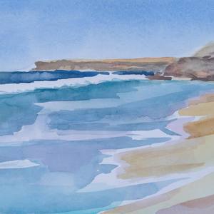 Collection Watercolor Canarian landscapes