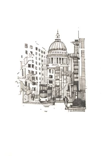 Print of Figurative Cities Drawings by Natalia Avdeeva