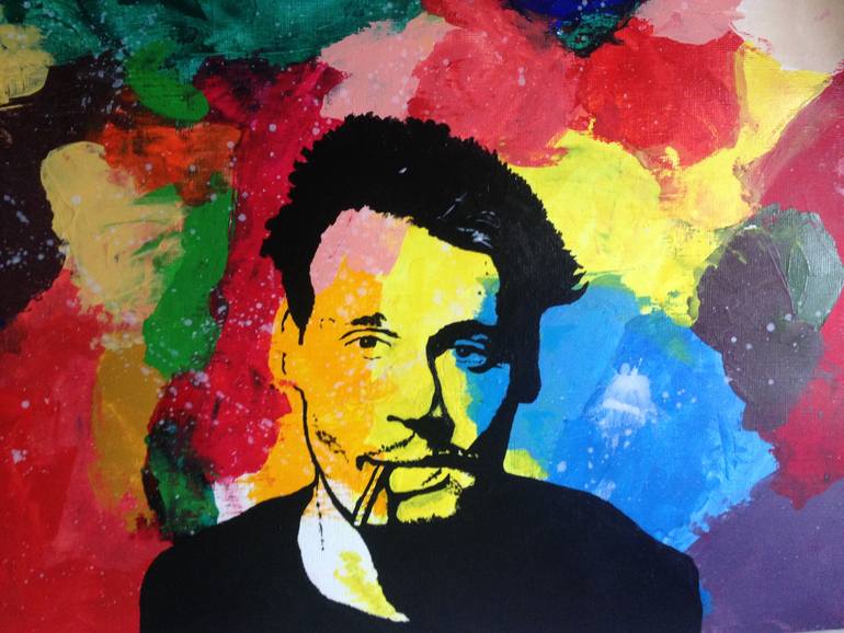 johnny depp painting  david horvath saatchi art