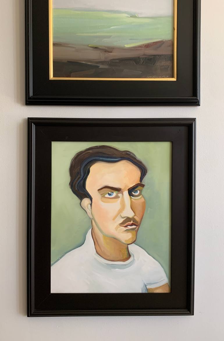 Original Expressionism People Painting by Donna Lomangino