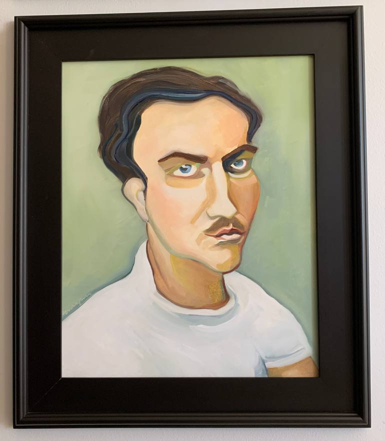 Original Expressionism People Painting by Donna Lomangino