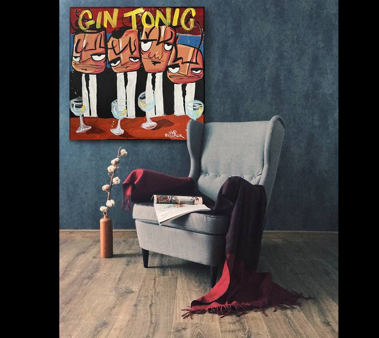 Original Expressionism Men Painting by Hans Breuker