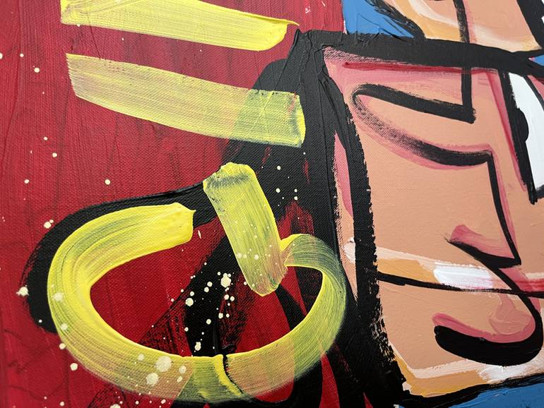 Original Expressionism Men Painting by Hans Breuker