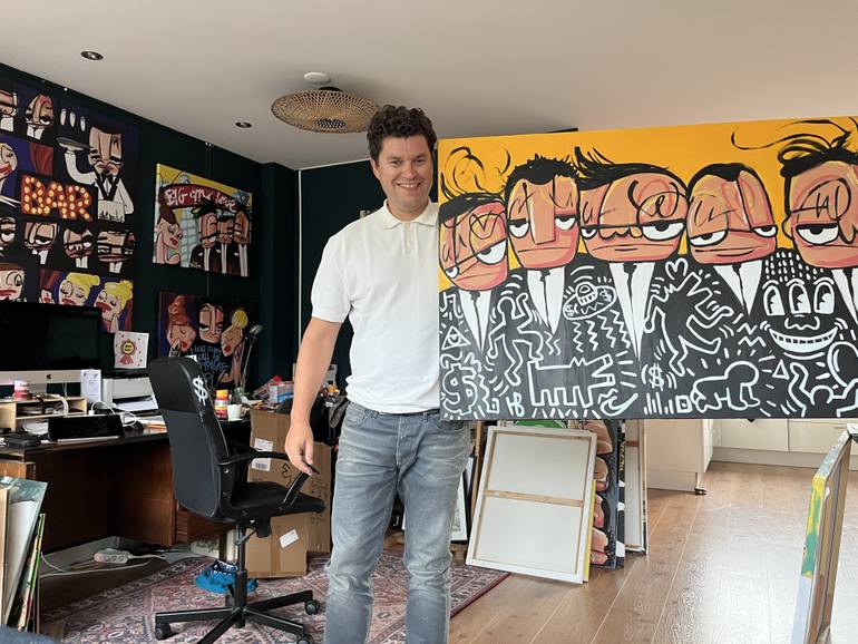 Original Street Art Graffiti Painting by Hans Breuker
