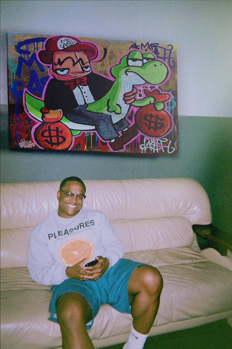 Original Street Art Cartoon Painting by Hans Breuker