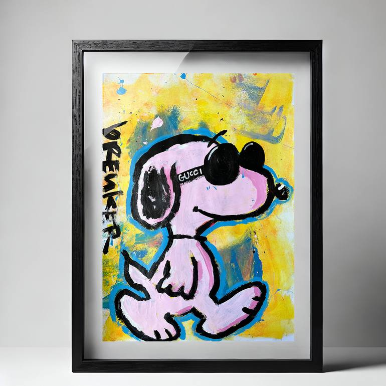 Original Pop Art Cartoon Painting by Hans Breuker