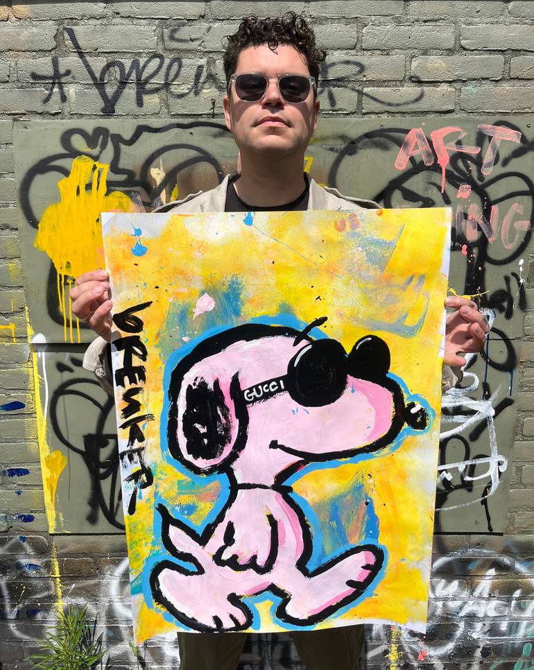 Original Pop Art Cartoon Painting by Hans Breuker