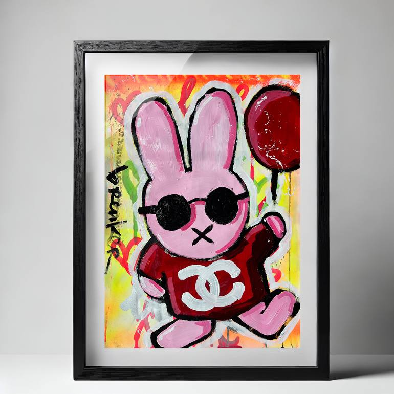 Original Pop Art Cartoon Painting by Hans Breuker