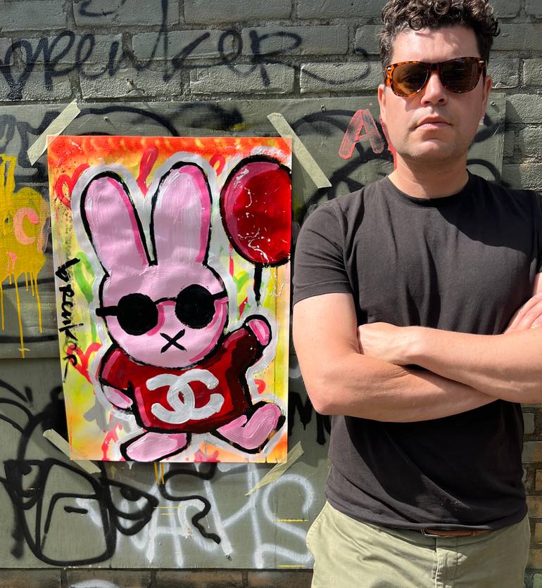 Original Pop Art Cartoon Painting by Hans Breuker