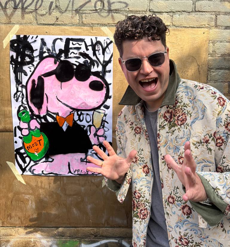 Original Pop Art Cartoon Painting by Hans Breuker