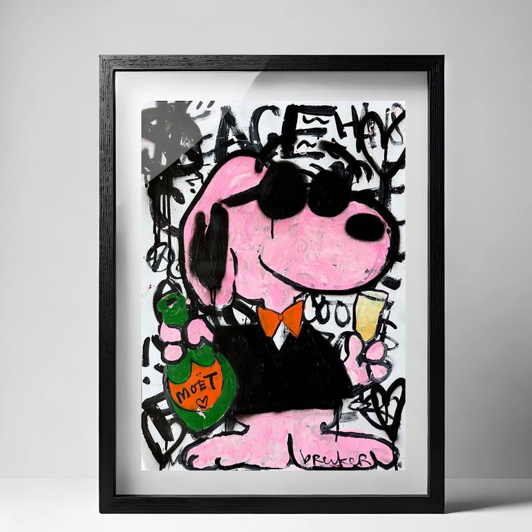 Original Pop Art Cartoon Painting by Hans Breuker