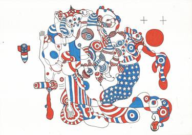 Original Abstract Politics Drawings by Júlio F R Costa