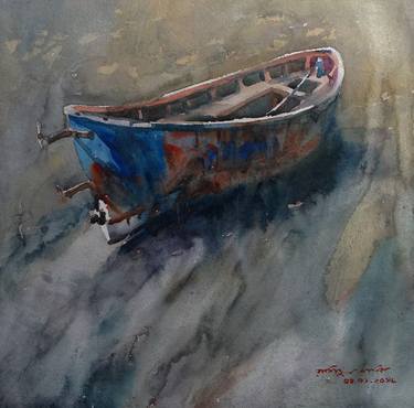 Original Boat Painting by rashidul manik