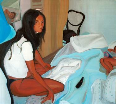 Print of Figurative Interiors Paintings by Gabriel Glaiman