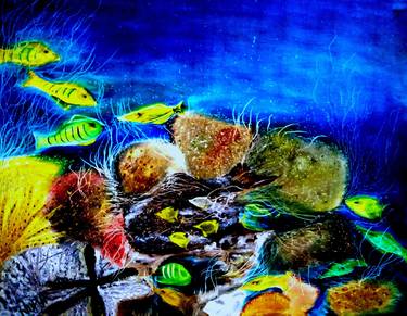 Print of Seascape Paintings by Nupur Nigam