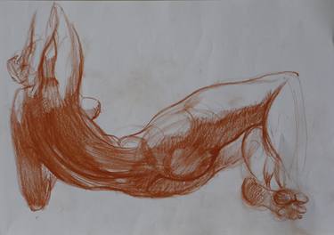 Original Figurative Body Drawings by Mykola Hrytseliak