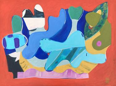 Original Art Deco Abstract Paintings by Jelly Chen
