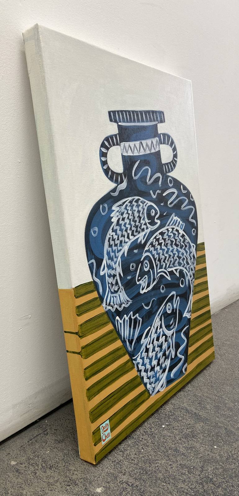 Original Fine Art Fish Painting by Jelly Chen